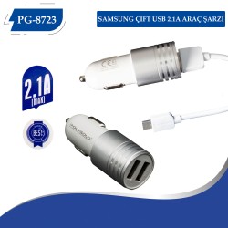 PG-8723 Samsung  Çift Usb  2.1A Araç  Şarzjı