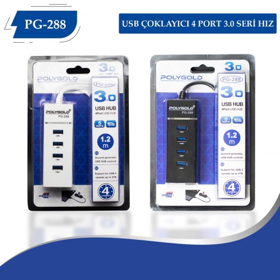 PG-288 3.0 Hız USB Çoklayıcı 4 Port
