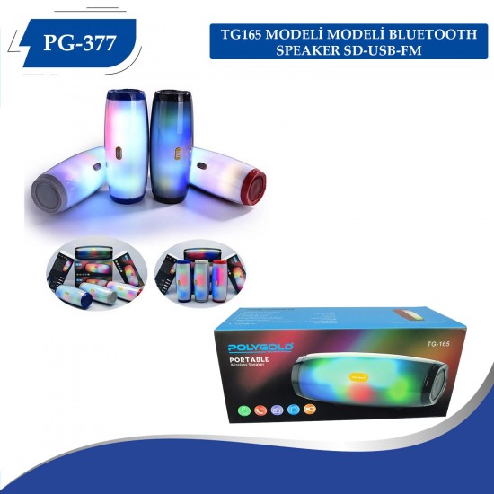 PG-377  TG165 MODELİ MODELİ BLUETOOTH SPEAKER SD-USB-FM